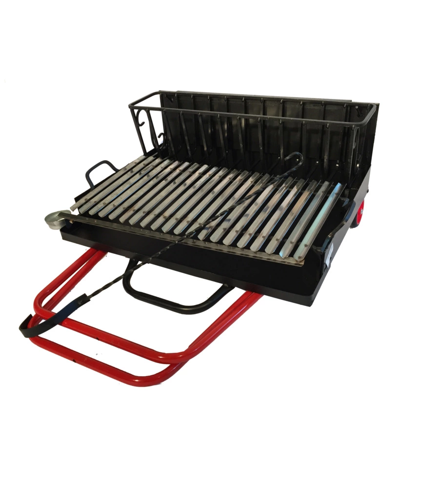 Barbecue a legna pieghevole arnold con griglia 67x50 cm